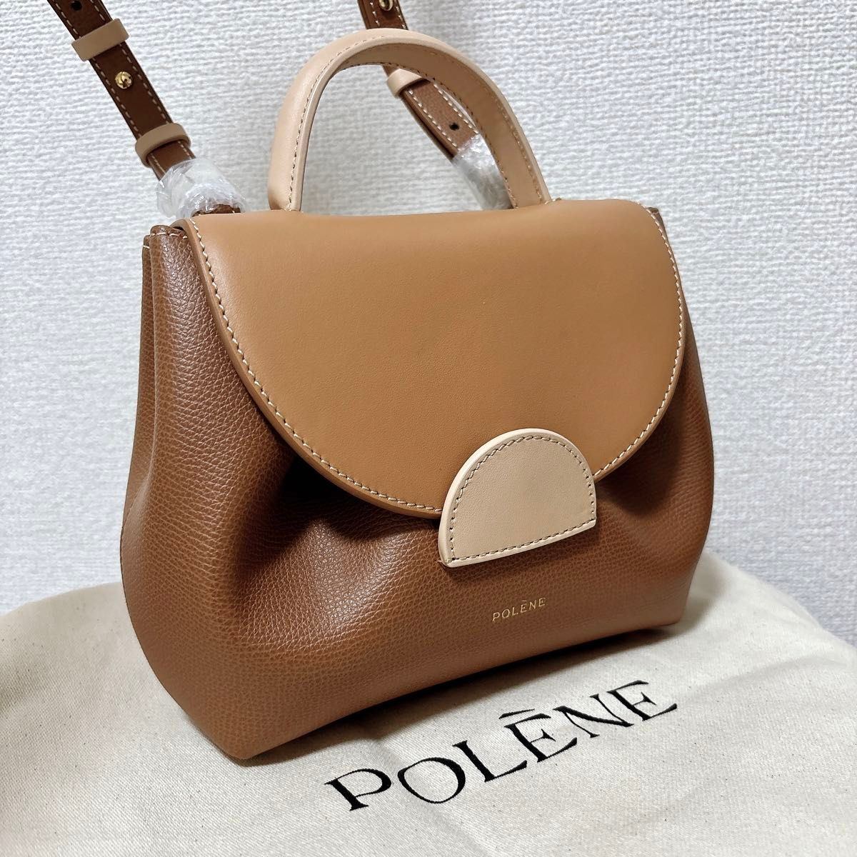 POLENE POLENE バック 茶色 ブラウン ショルダーバッグ