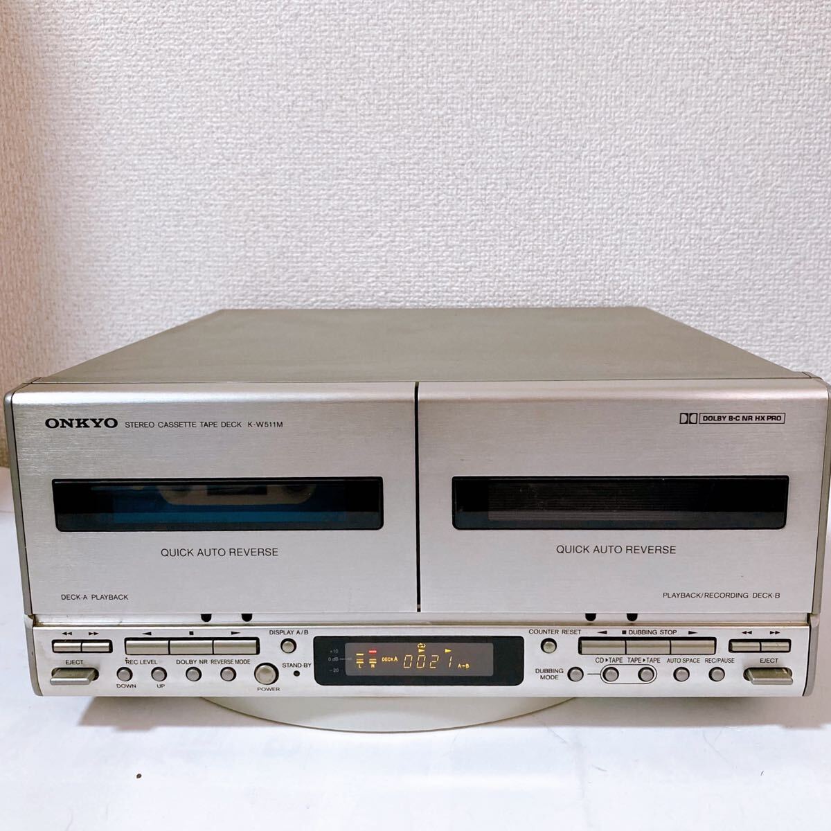 オンキョー カセットテープデッキ K-W511M 【ONKYO カセットデッキ