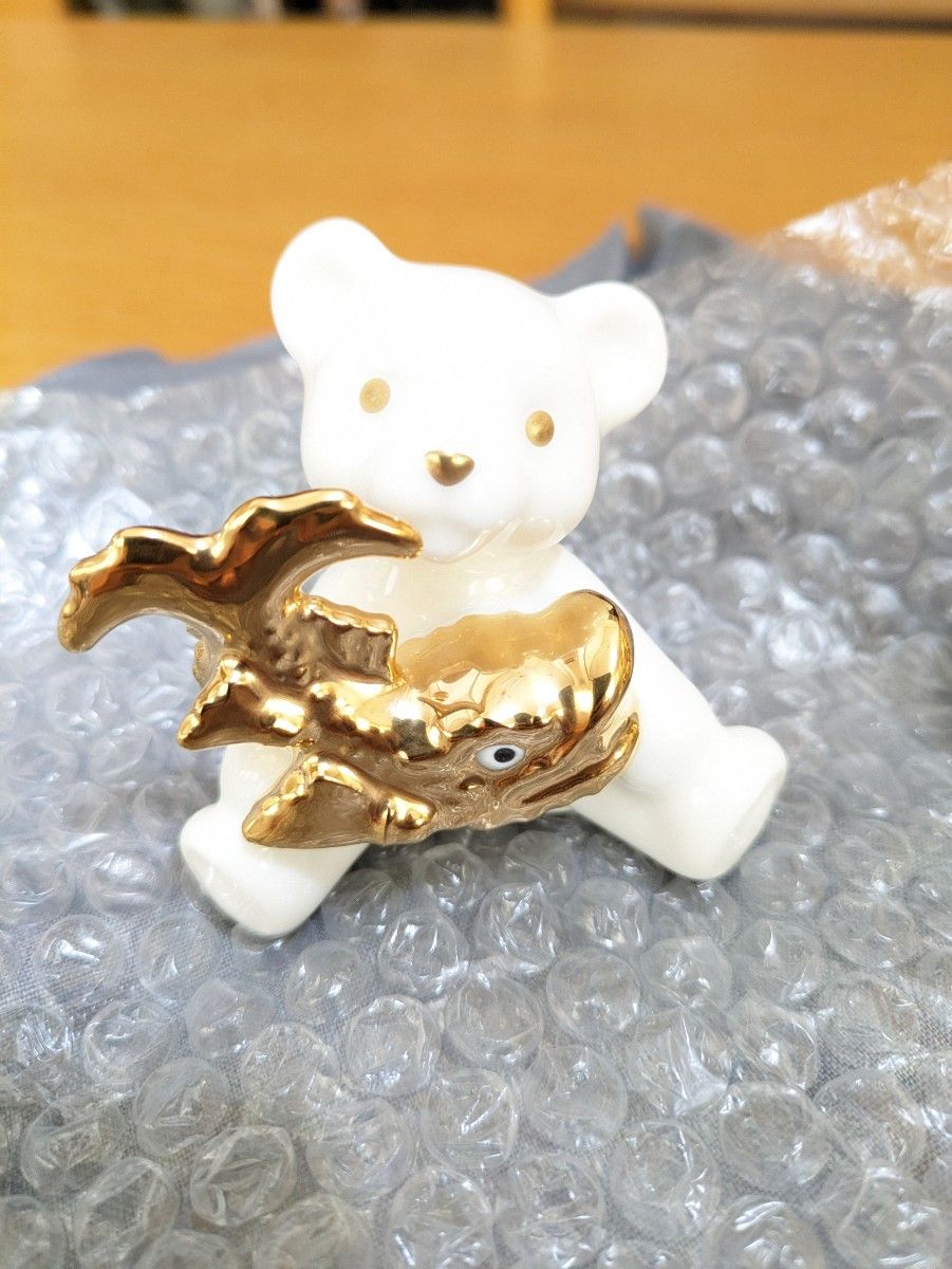 新品 ノリタケの森限定 森のベアシリーズ 金のシャチホコ クマ