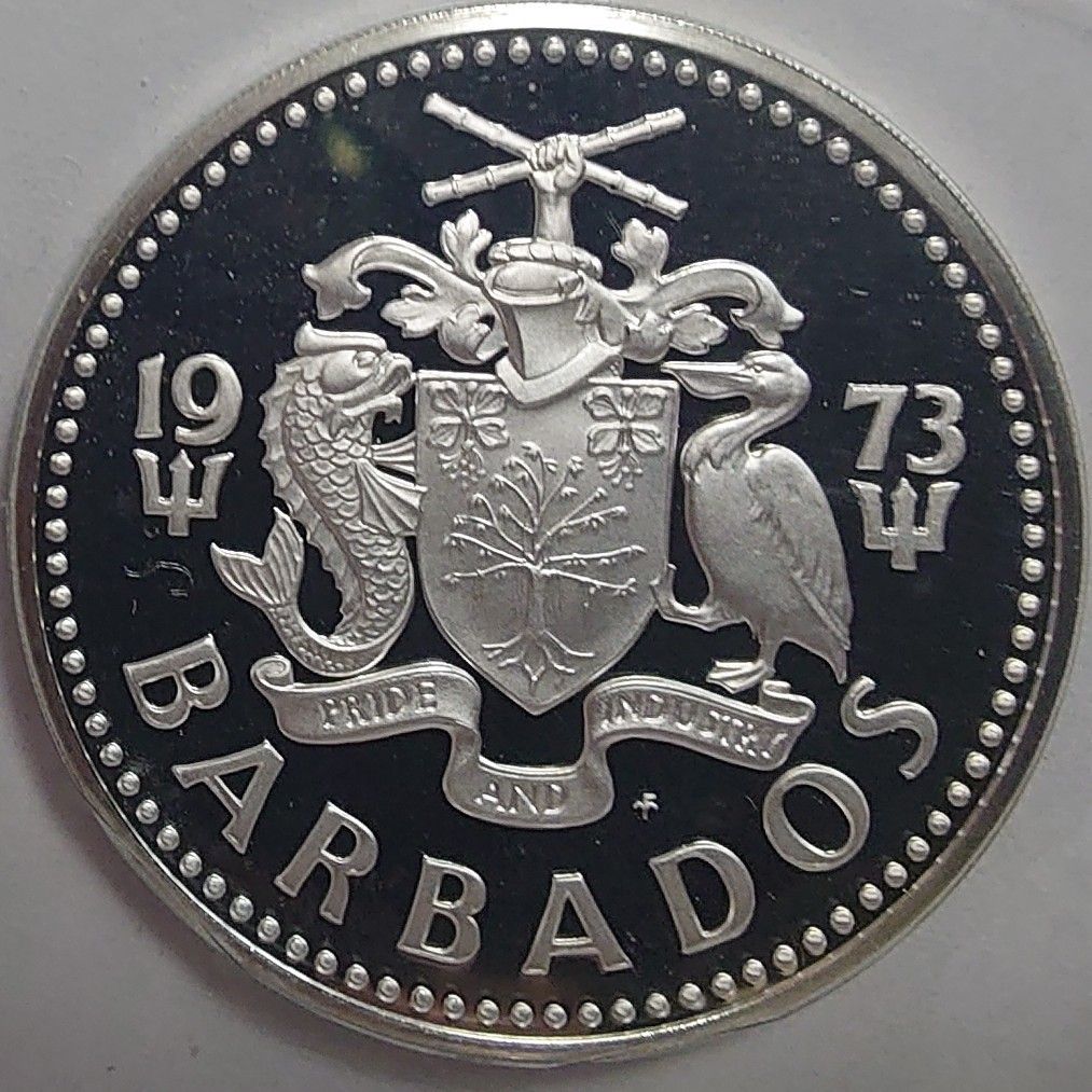 1973年 バルバドス銀貨 10ドルSV925 5ドルSV800 プルーフセット｜Yahoo