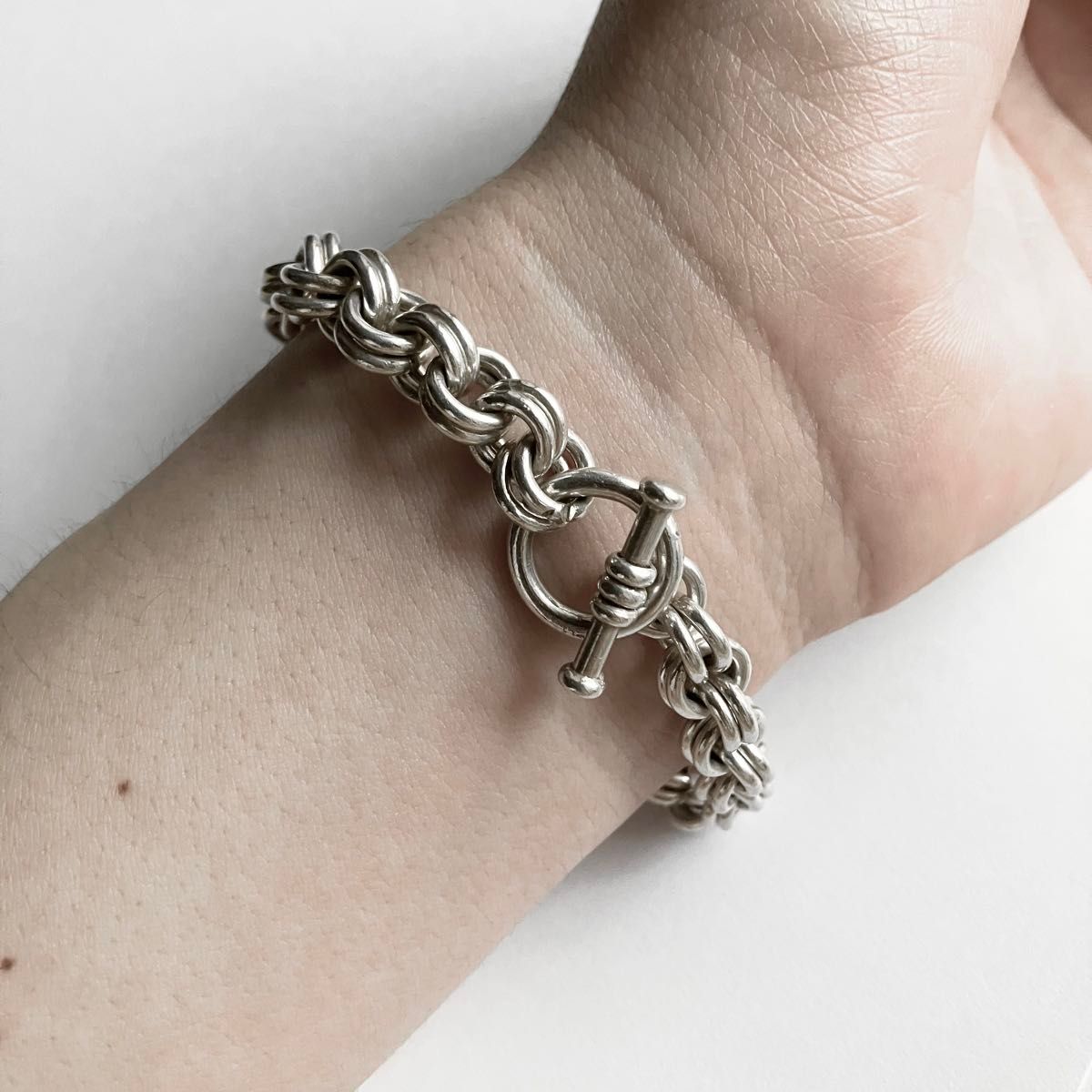 Mexican vintage Chain Link Bracelet Silver925 メキシカンジュエリー
