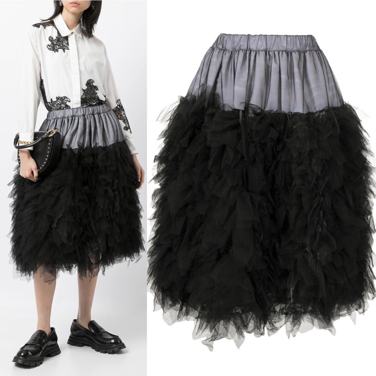 川久保玲着用 2021aw 2021年秋冬 コムデギャルソン フリル チュール