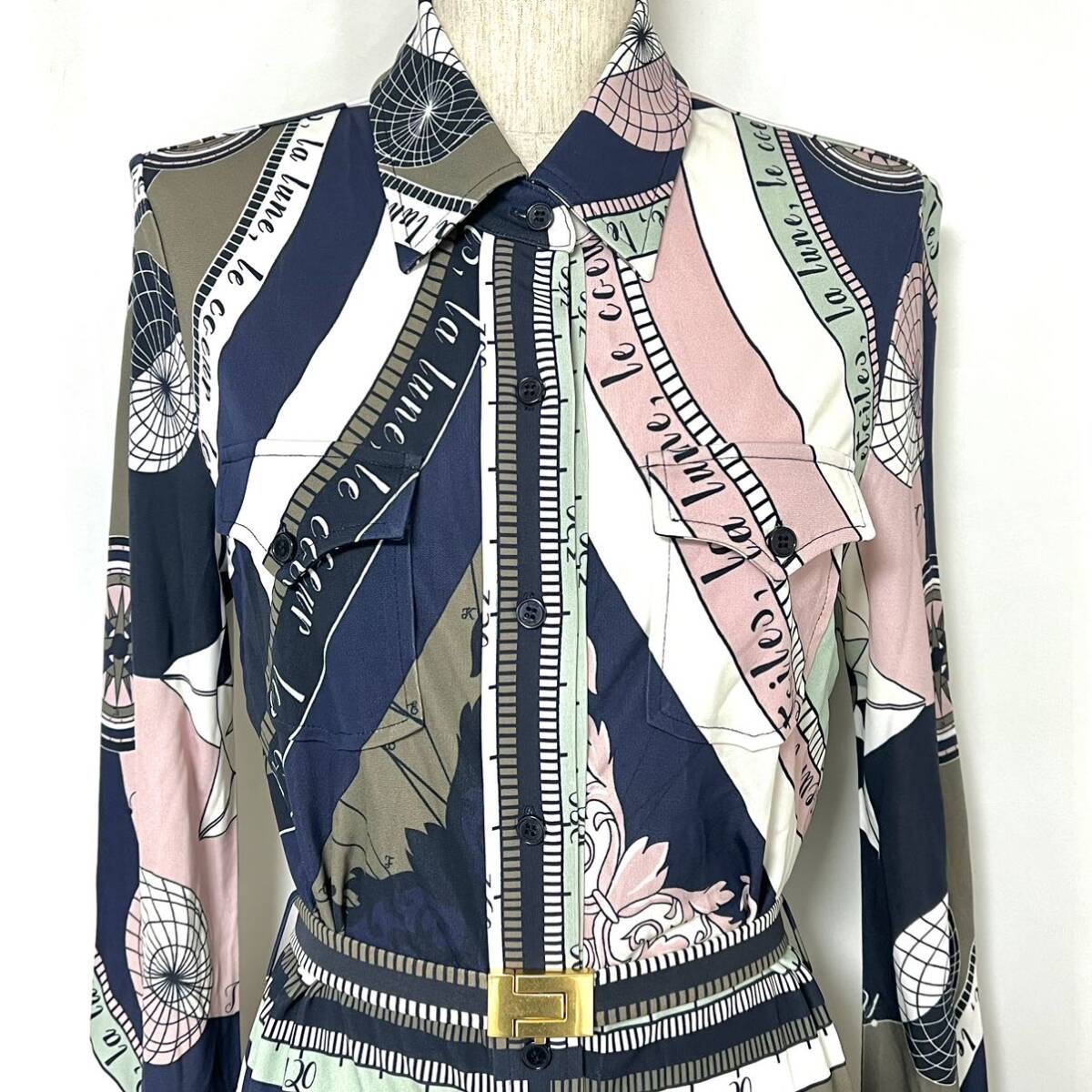Tory Burch トリーバーチ Shirtdress Crista スカーフ柄 ロング シャツ