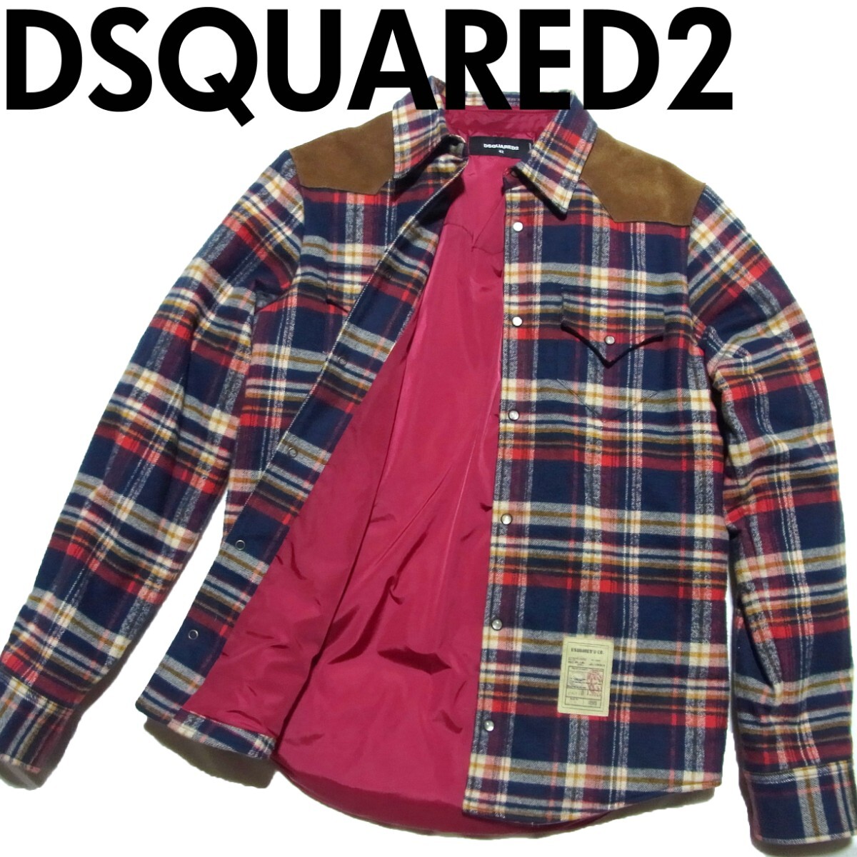 DSQUARED2 ディースクエアード 中綿 フランネル チェック ウエスタン