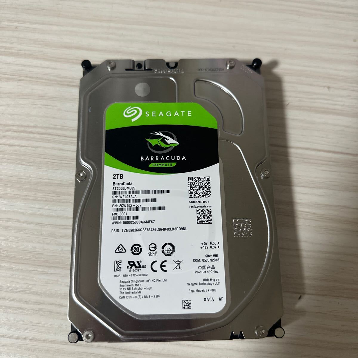 X139 （動作保証/使用0時間/AVコマンド対応）Seagate BarraCuda