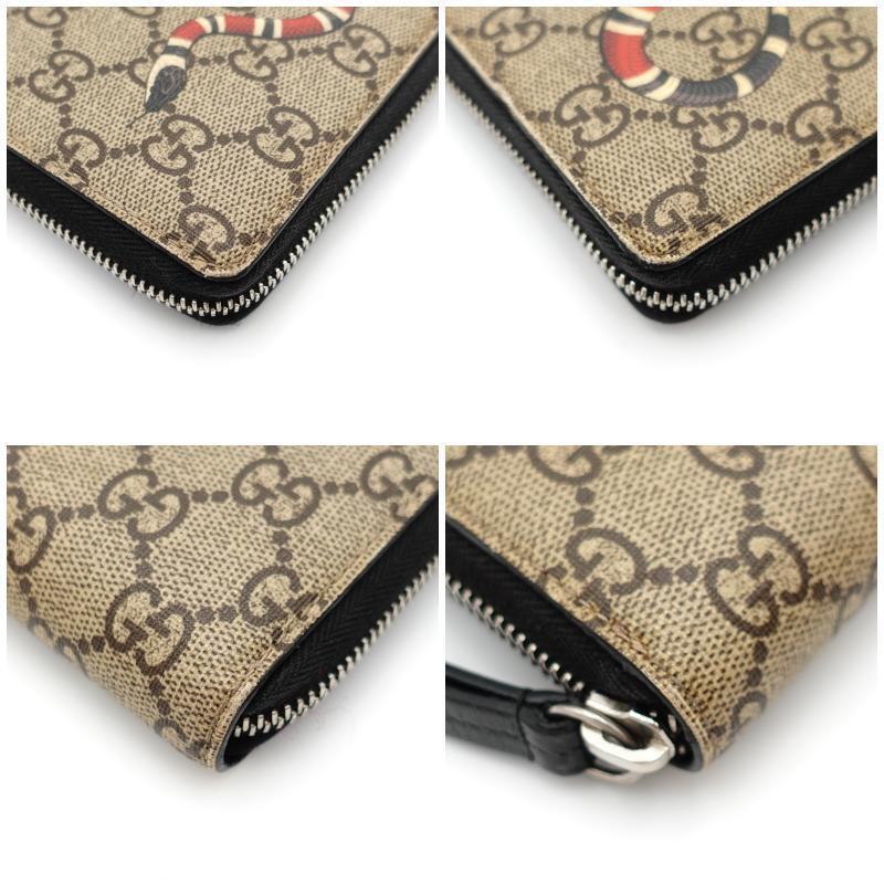 GUCCI グッチ キングスネーク 長財布 ラウンドファスナー GGスプリーム