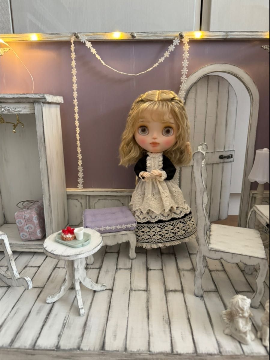 ドールハウス 1/6ドール ブライス 背景ボード ミニチュアハウス 家具