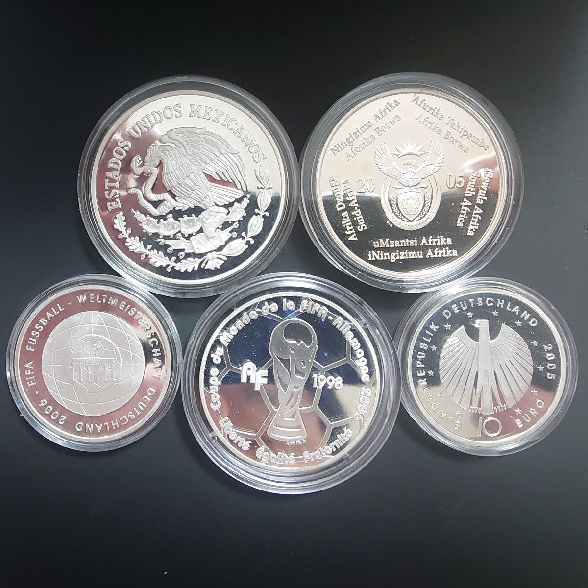 2006 FIFAワールドカップ ドイツ大会記念銀貨5枚セット大型プルーフ