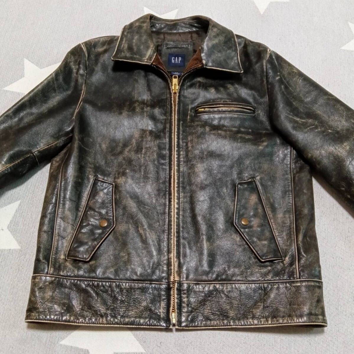 希少 オールドギャップ OLD GAP レザージャケット M カウハイド 90's