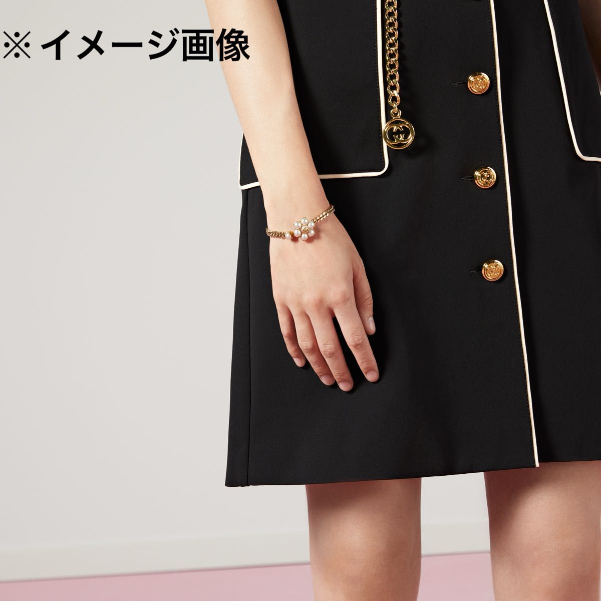 超美品 GUCCI グッチ ブレスレット ダブルG フラワー 花 ゴールド 金