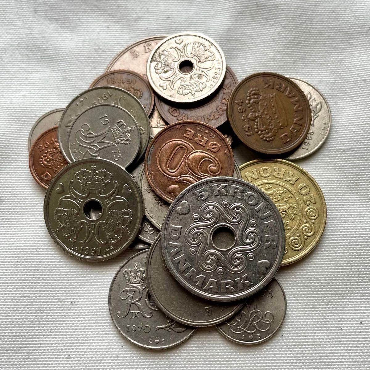 デンマーク 旧硬貨 デンマーククローネ 外国コイン dansk krone｜Yahoo