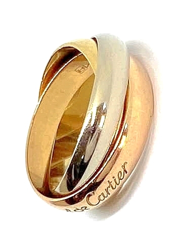 Cartier カルティエ K18 750 トリニティリング 6 89g 9号 49 シリアル