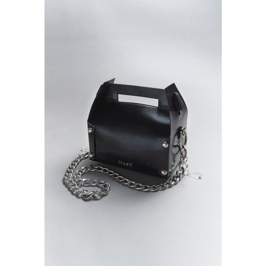 MASU 24AW LEATHER CAKE BAG 黒 ブラック ラージ 大 エムエーエスユー