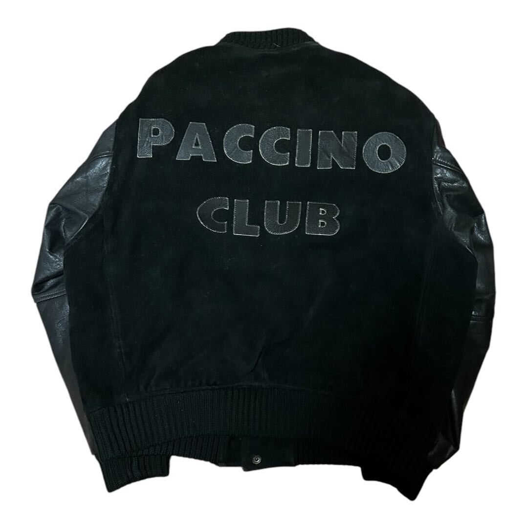 良品 80s PACCINO CLUB バッグロゴ オールレザー スタジャン L｜Yahoo