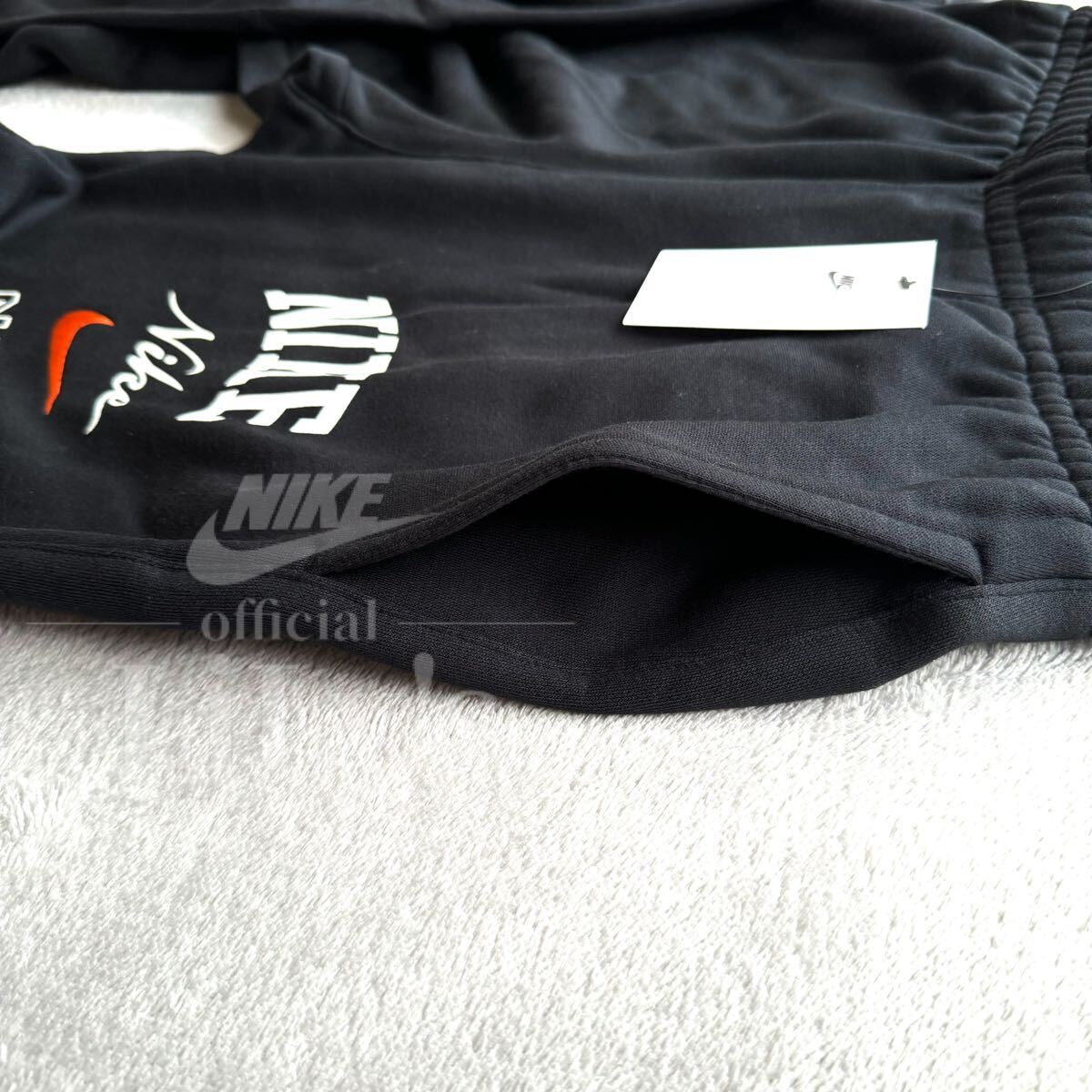 新品 NIKE上下セットアップ L ブラックオレンジ 黒 ナイキ 送料無料
