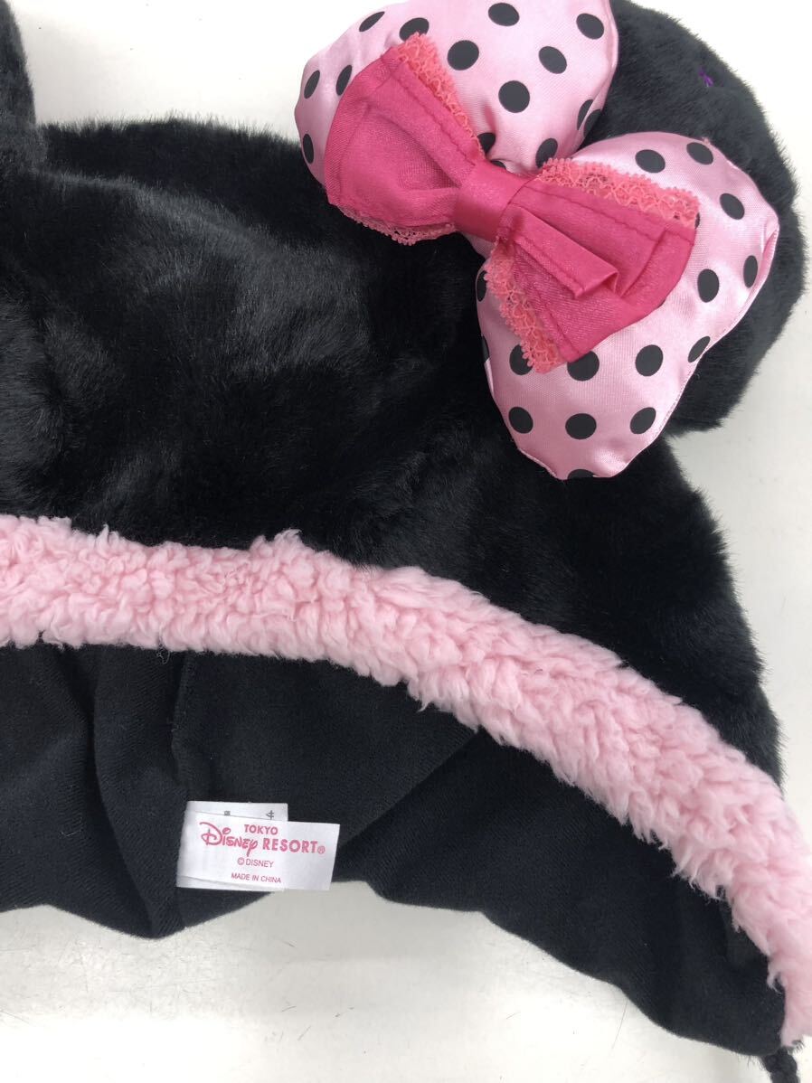 ミニー ファンキャップ 黒 ピンク TDL TDS ディズニー リゾート ミニー