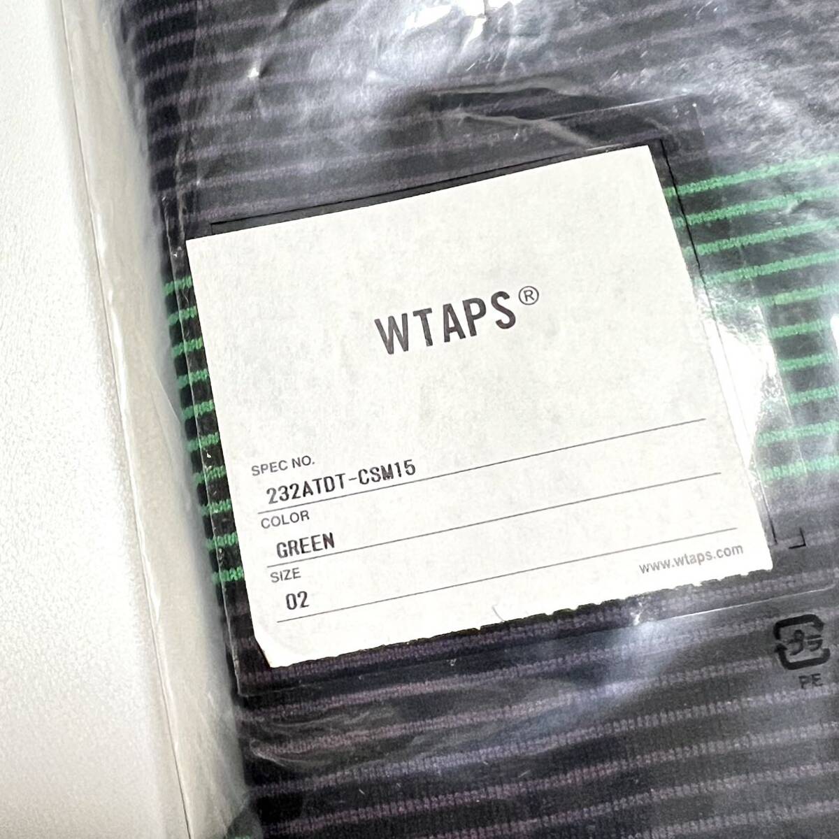 02 新品 WTAPS ダブルタップス オーバーサイズ ボーダー ロンT 緑 紫
