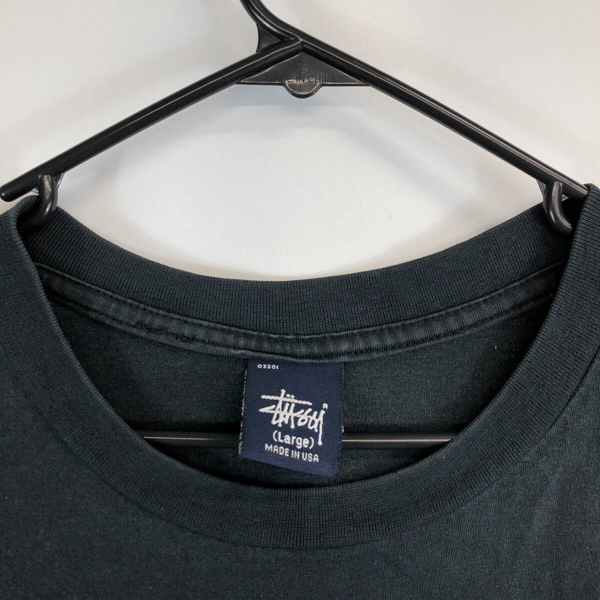 90s 紺タグ USA製 stussy ステューシー モノグラムロゴ 半袖Tシャツ