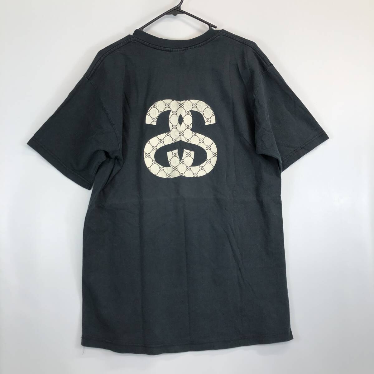 90s 紺タグ USA製 stussy ステューシー モノグラムロゴ 半袖Tシャツ