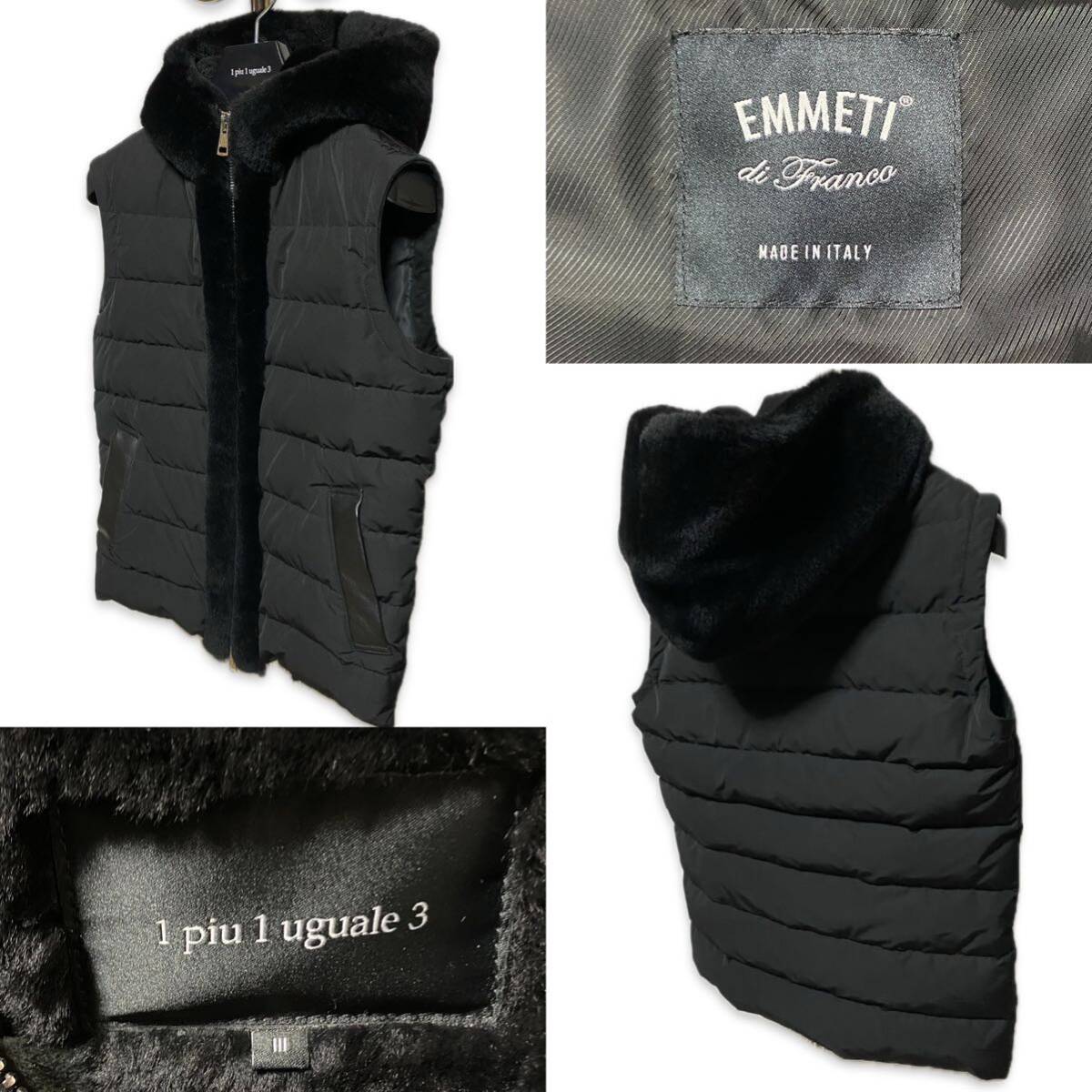 価格交渉可1PIU1UGUALE3 × EMMETI MOUTON HOODED VEST ［BLACK］3