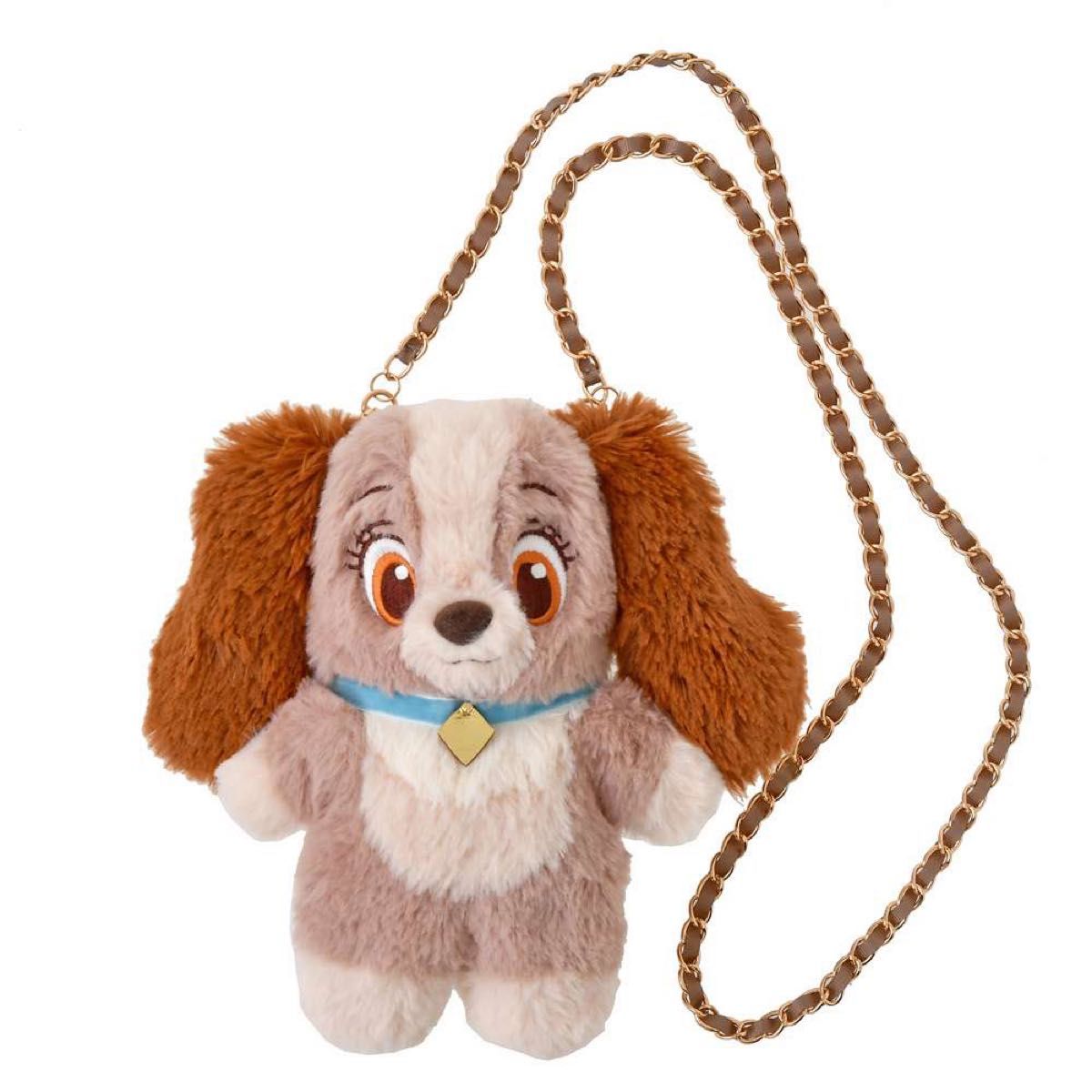 ディズニー レディ ポシェット ぬいぐるみ ショルダー バッグ わんわん