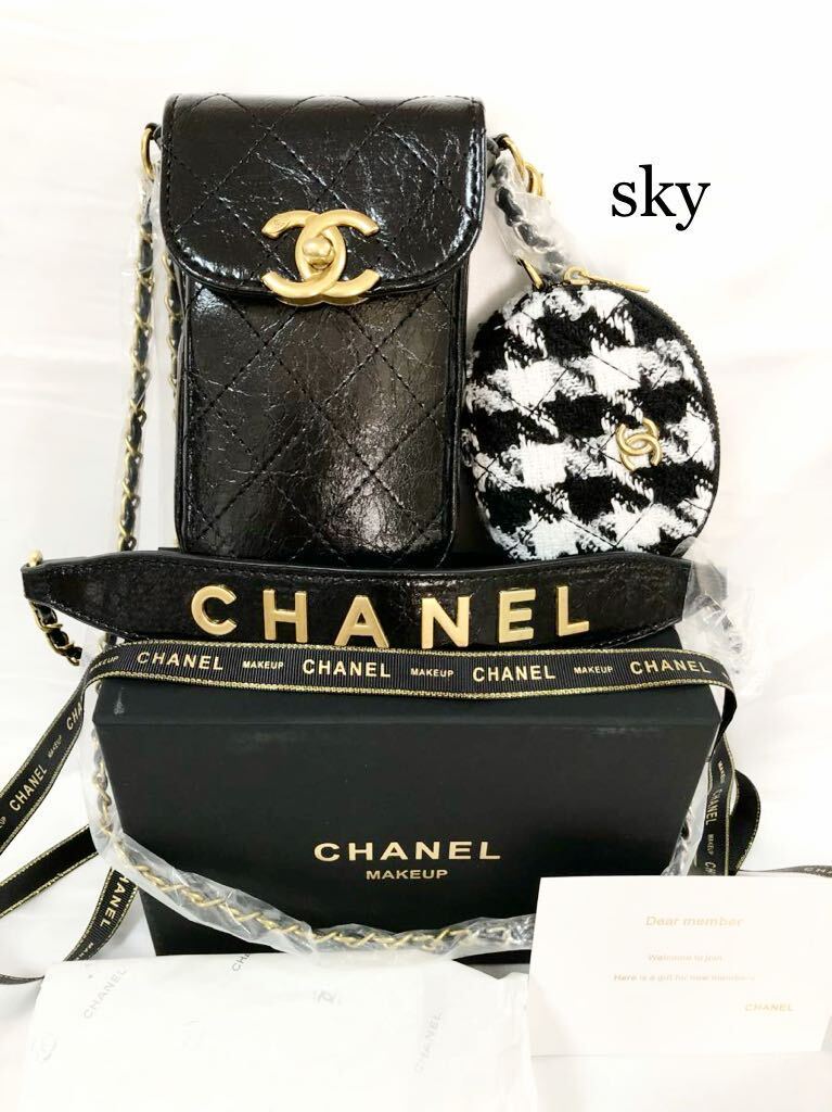新品 CHANEL シャネル ノベルティ ショルダーバッグ スマホポーチ