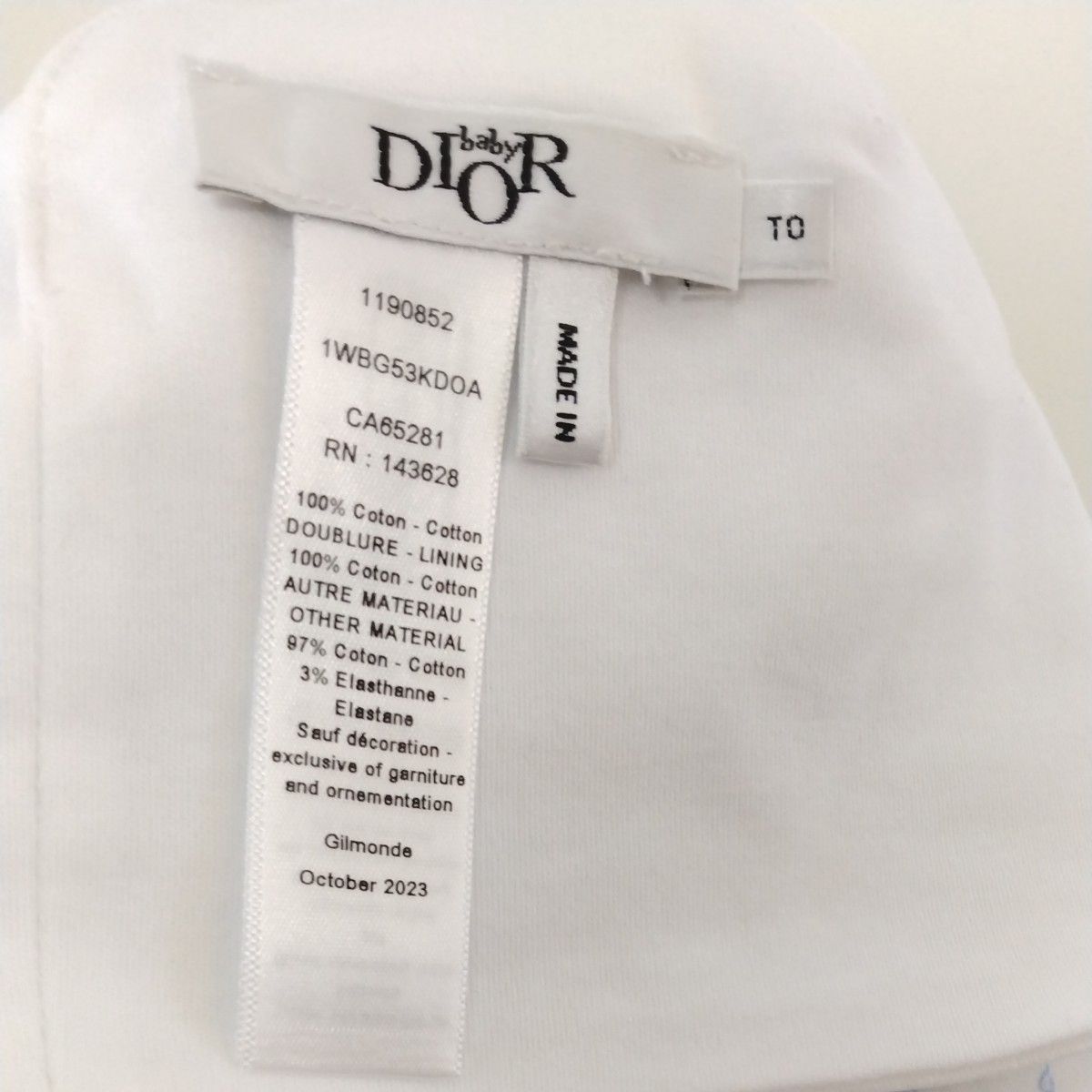 baby Dior ロンパース スタイ 帽子 セット 3M ベビー服 ベビー