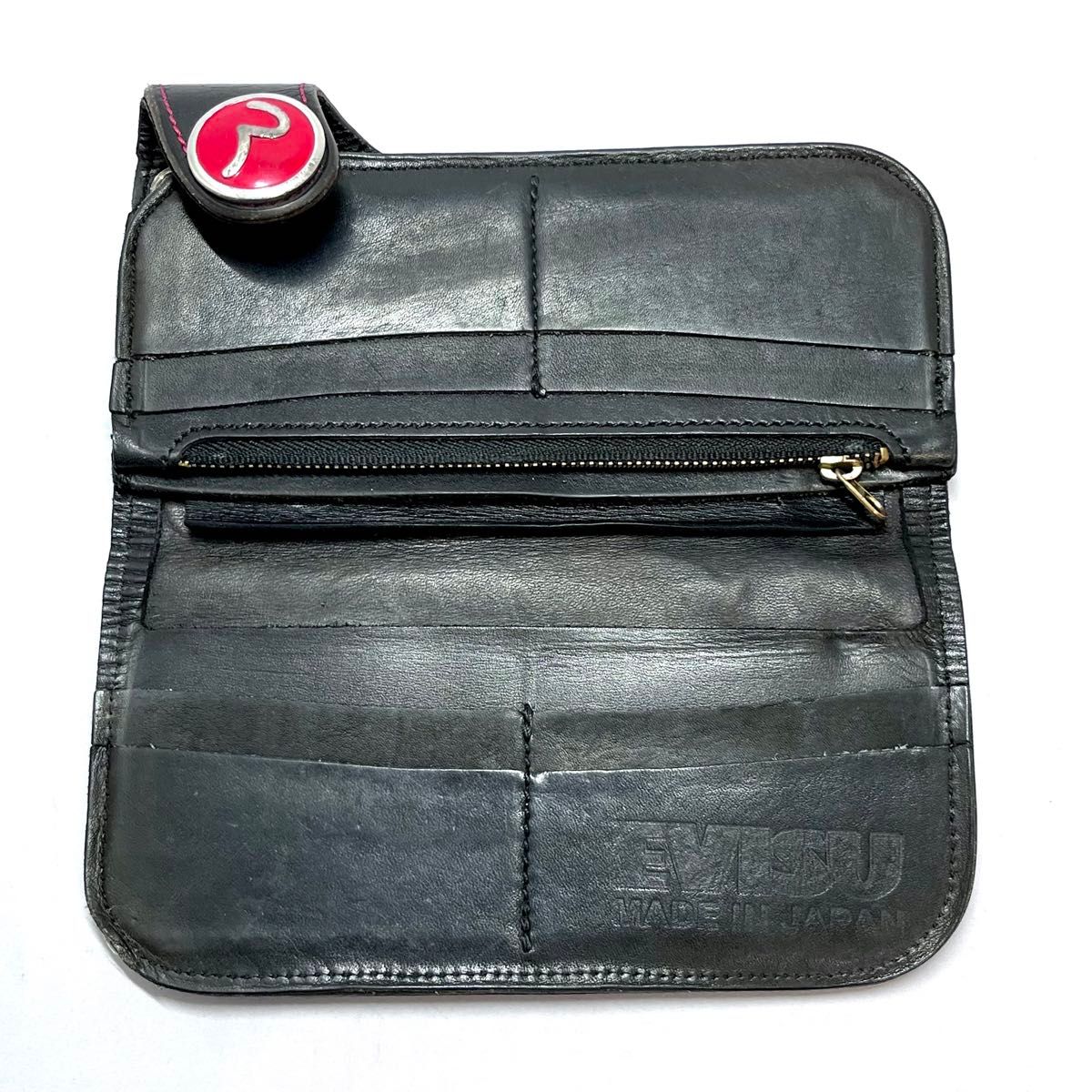 希少カラー】EVISU エヴィス ど根性 ウォレット 長財布 カモメ 黒
