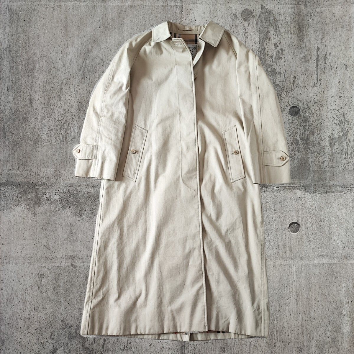 美品 Burberrys 90s 白タグ バーバリー ステンカラーコート ノバ
