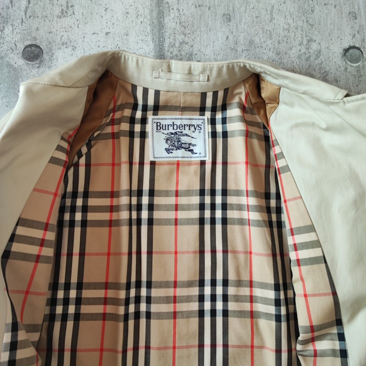 美品 Burberrys 90s 白タグ バーバリー ステンカラーコート ノバ