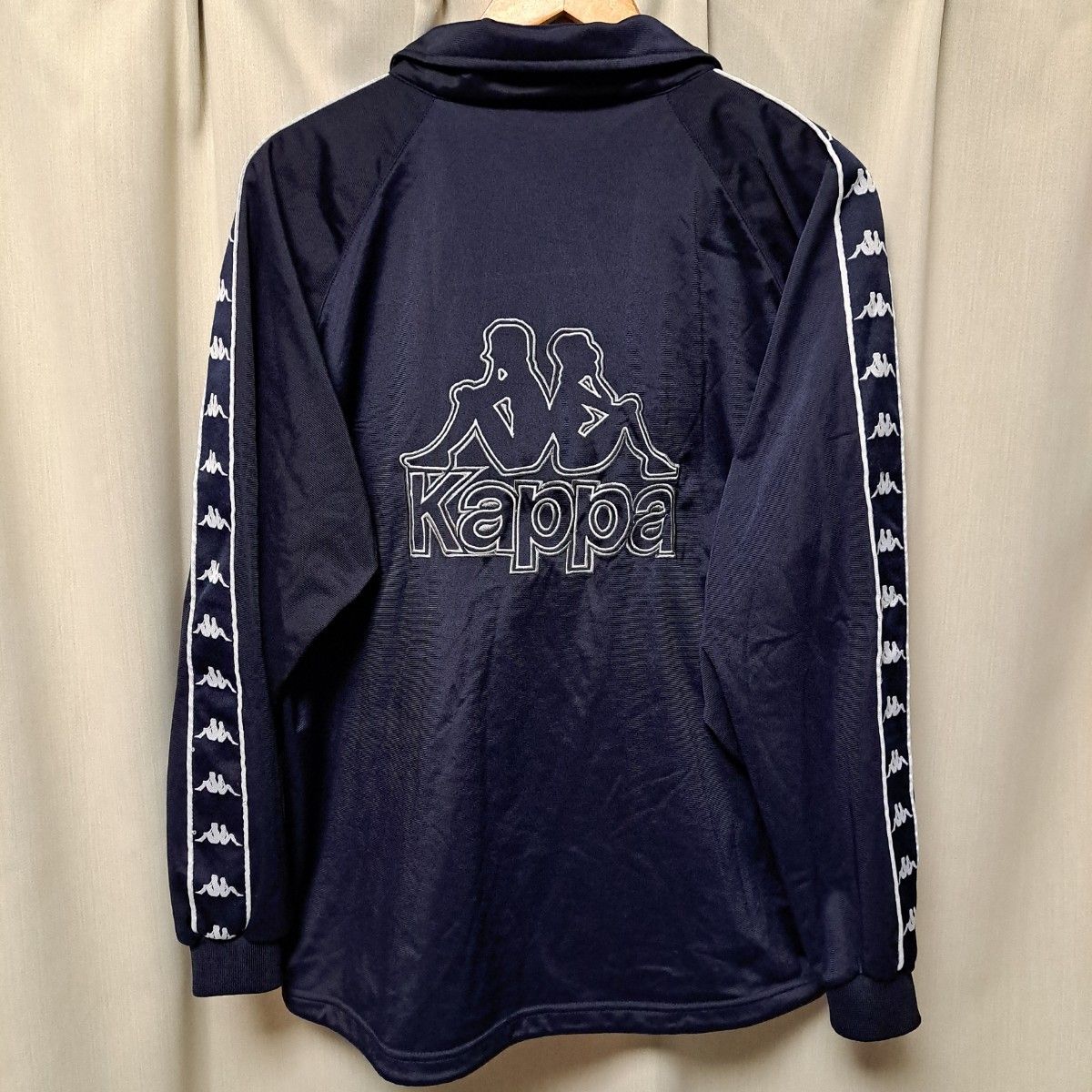 90s kappa ヴィンテージ ジャージ 人気 縦ライン デカロゴ 刺繍ロゴ