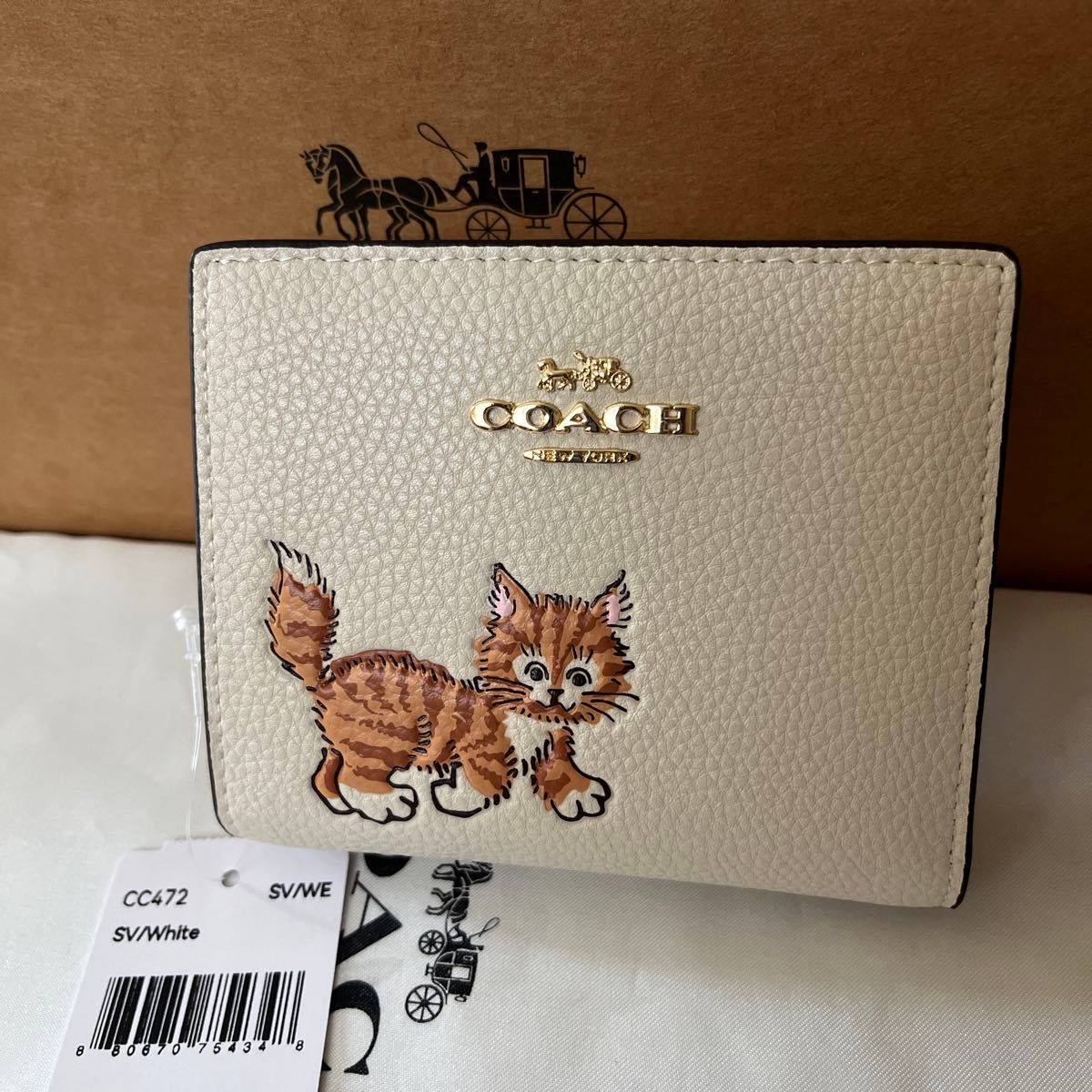 新品コーチcoach二つ折り財布ミニ猫｜Yahoo!フリマ（旧PayPayフリマ）