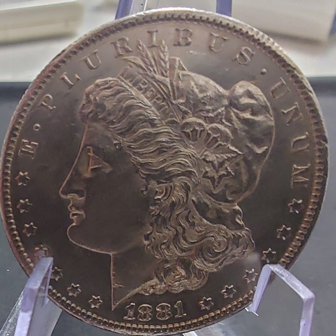 1881年 アメリカ銀貨 1ドル モルガンダラー 銀貨O SV900比重10 2