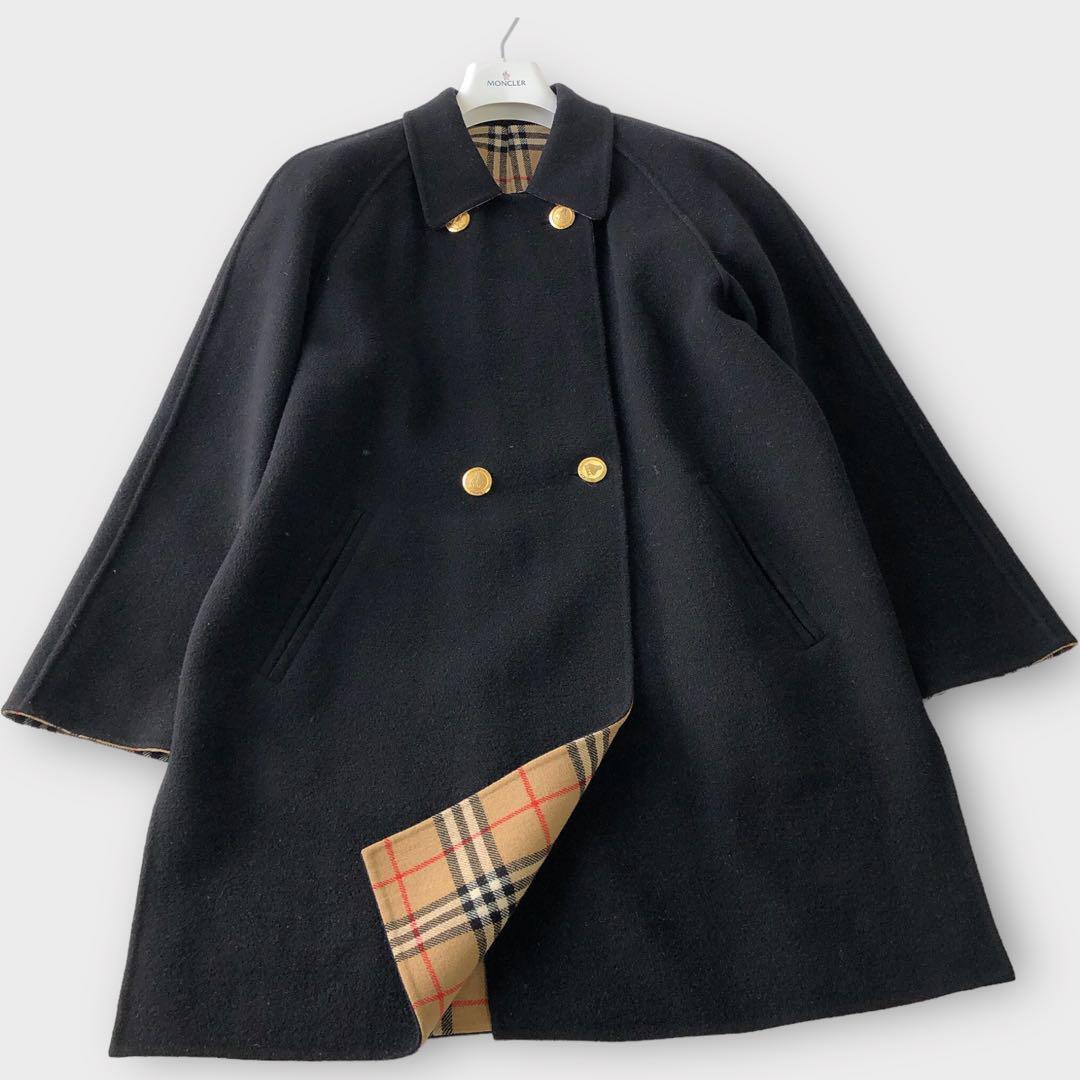 Burberry バーバリーズ『金ボタン ダブルコート size7AR』FNA38-009