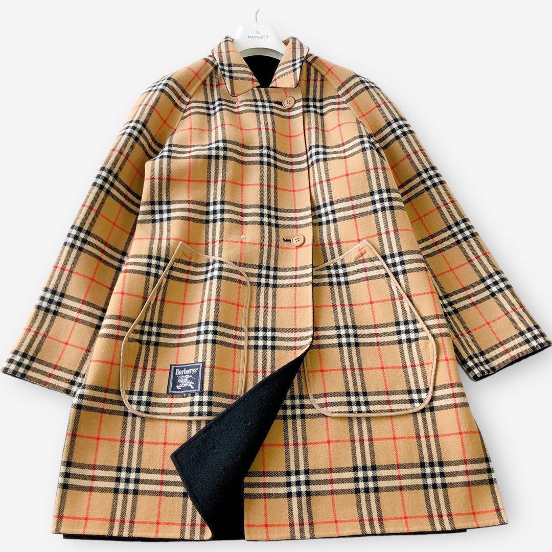 Burberry バーバリーズ『金ボタン ダブルコート size7AR』FNA38-009
