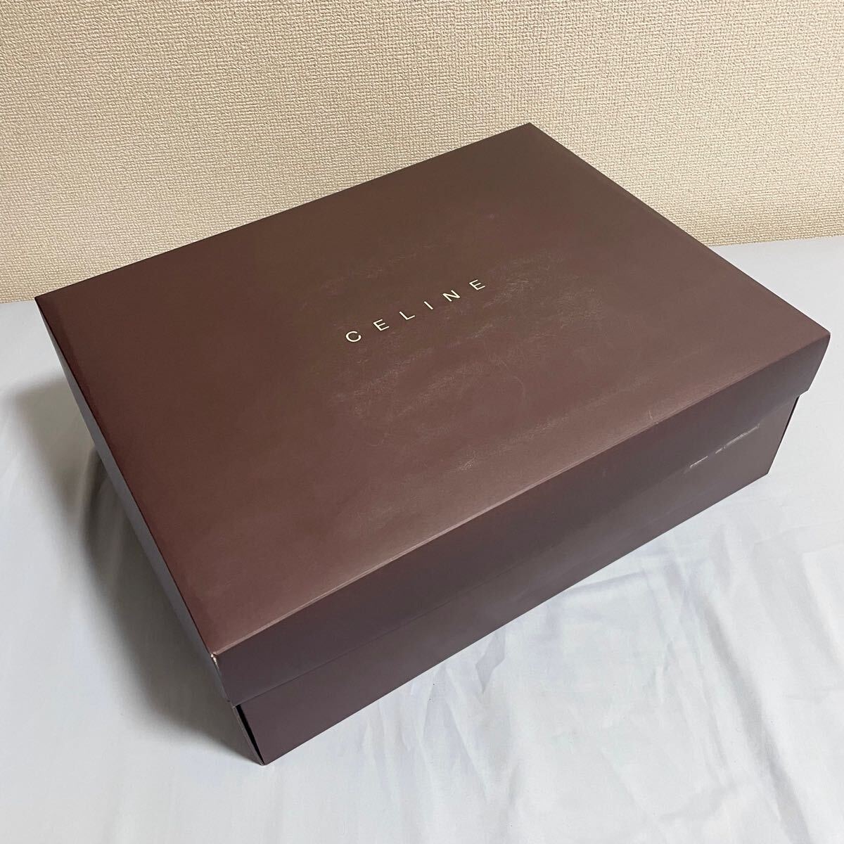 未使用 CELINE セリーヌ アクリルニューマイヤー毛布 ブルー マカダム