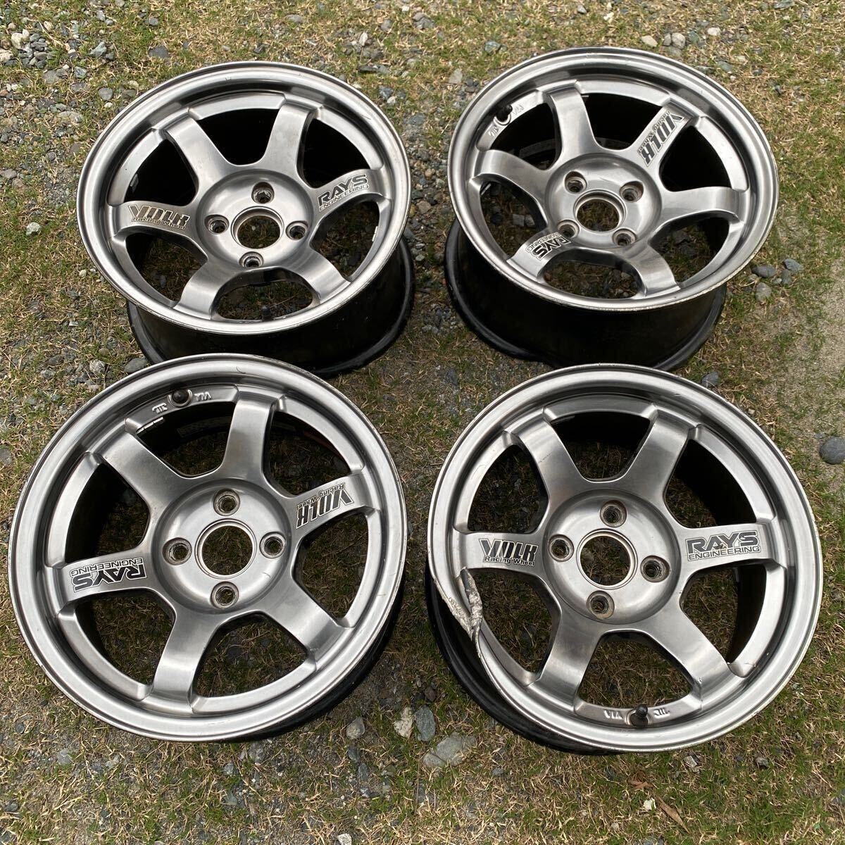 Yahoo!オークション - RAYS レイズ TE37 14インチ 7J 4穴 PCD100 ジャ