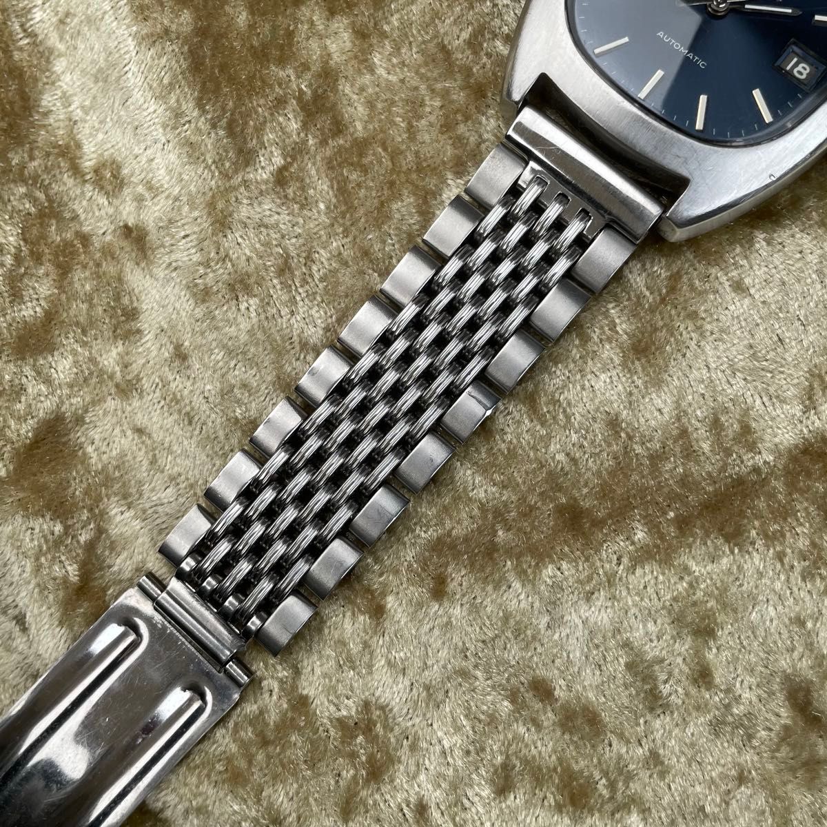 ビンテージ 希少 IWC TVスクリーン ダークブルー文字盤Cal 8541B Ref