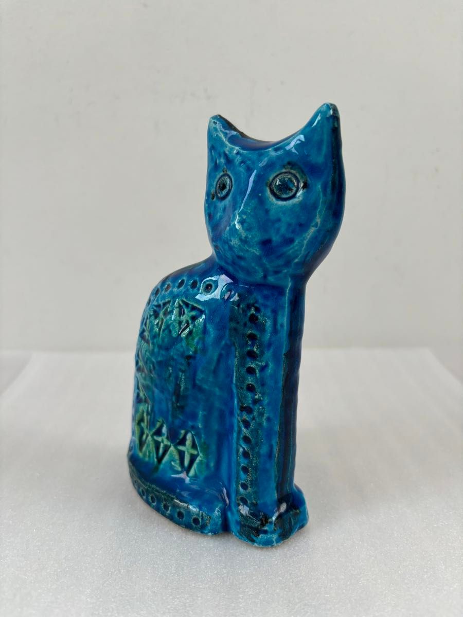 FLAVIA BITOSSI フラビア ビトッシ イタリア製 青い猫 ネコ 置物 猫
