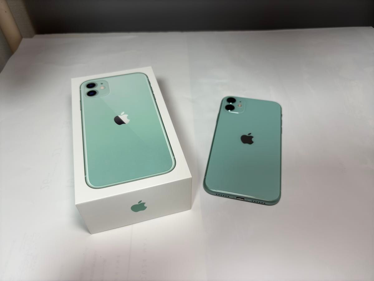 iPhone11 128GB グリーン SIMフリー 付属品未使用(イヤホン 充電器