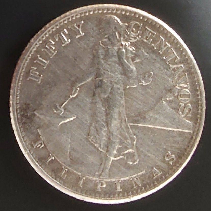 1944年 フィリピン銀貨 50センタボ マヨン火山の乙女 silver750｜Yahoo