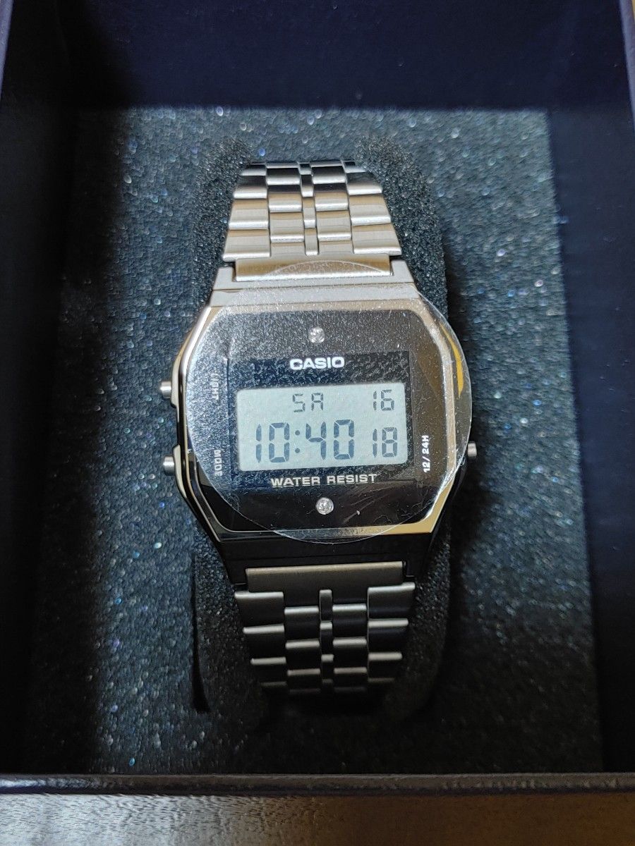 未使用」CASIO A159WAD-1DF 天然ダイヤモンド リミテッド チープカシオ