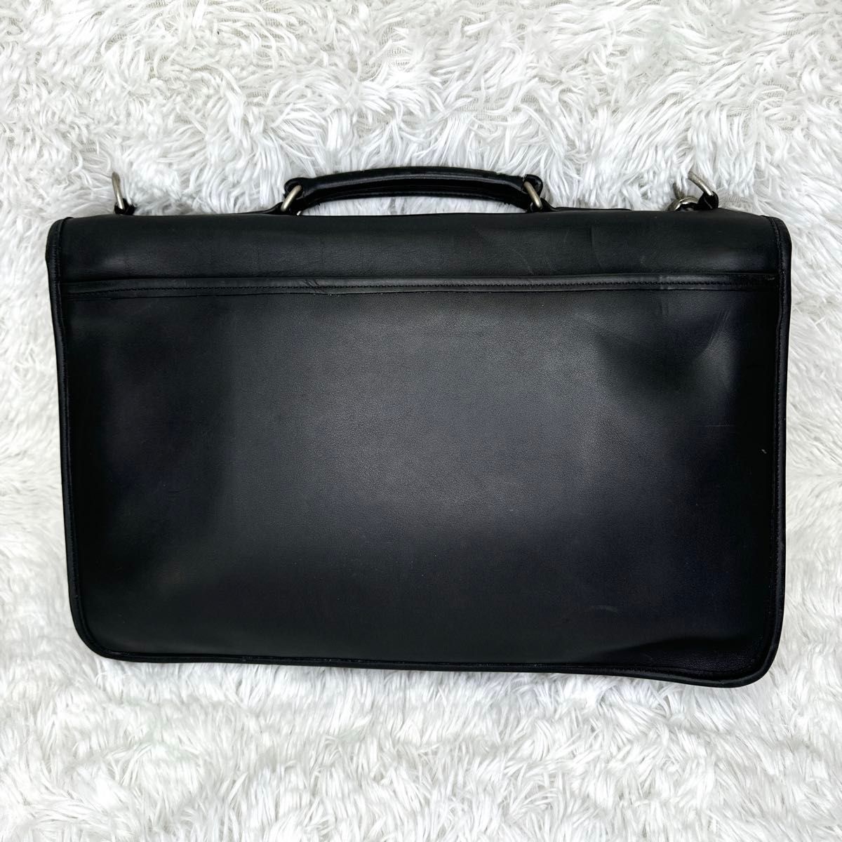 希少品・美品】COACH オールドコーチ ビジネスバッグ2way レザー 黒 本