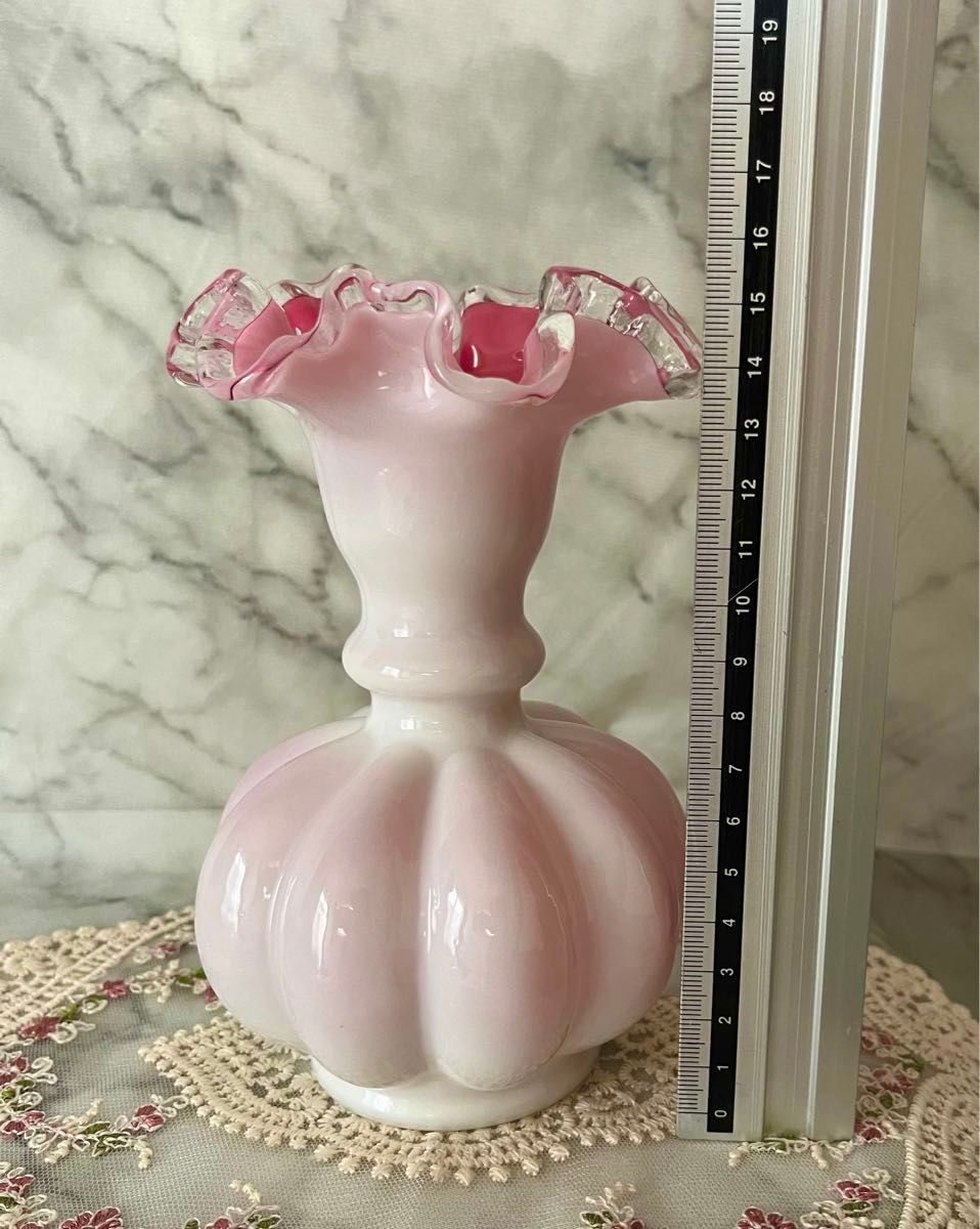 フェントン 花瓶 ガラス瓶 花器 ビンテージ アンティーク Fenton