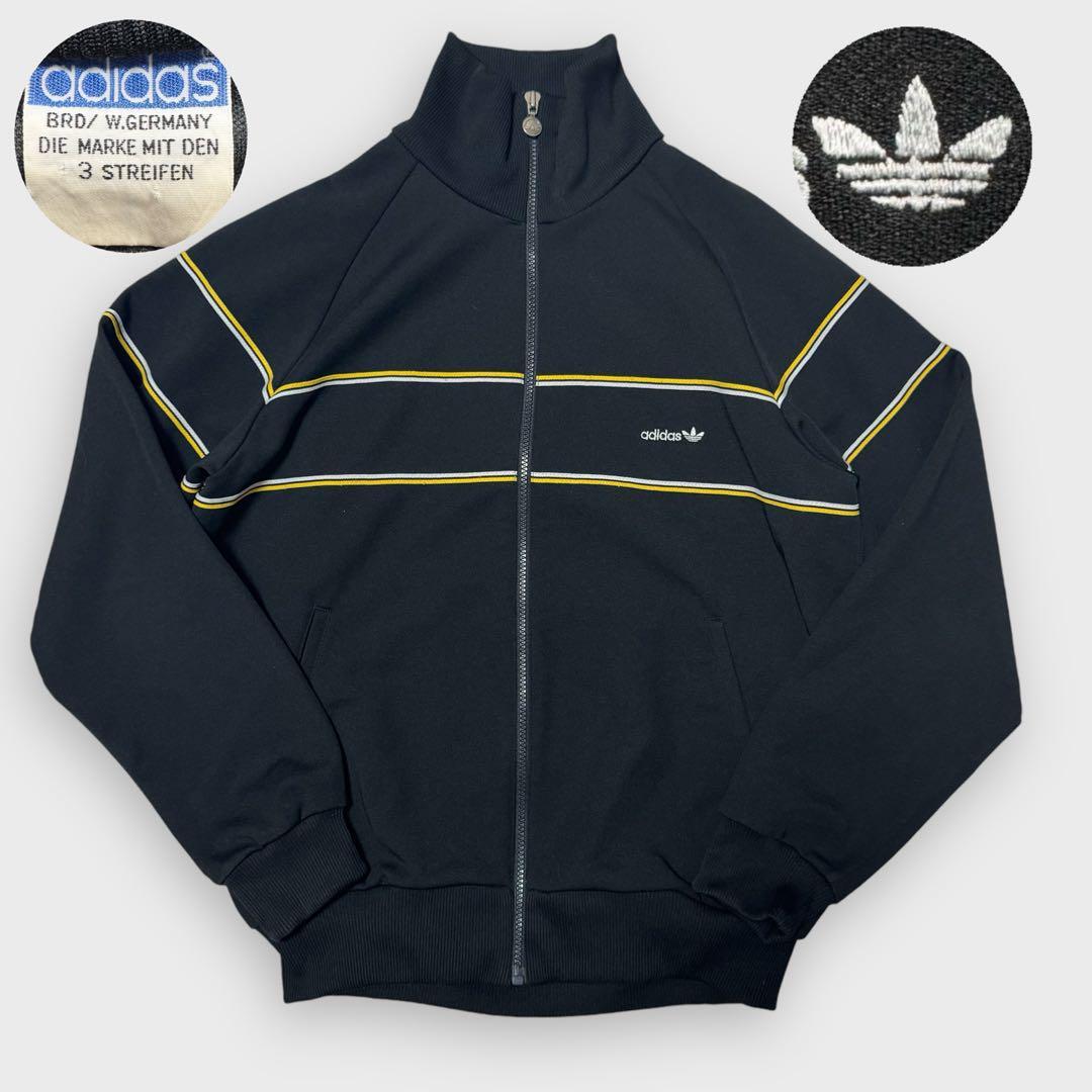 美品 70's adidas アディダス トラックジャケット ジャージ ブラック