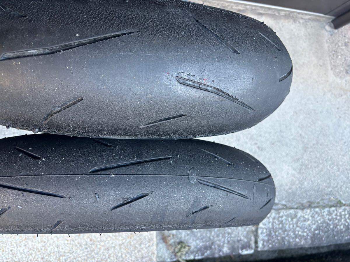 送料込みDUNLOP α13SP 中古 前後セット12 送料込みDUNLOP α13SP 40分