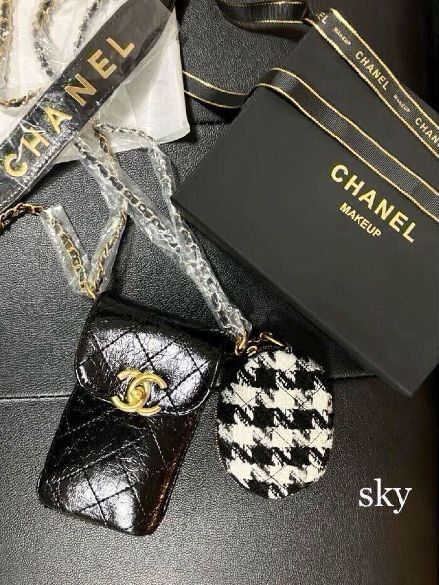 新品 CHANEL シャネル ノベルティ ショルダーバッグ スマホポーチ 斜