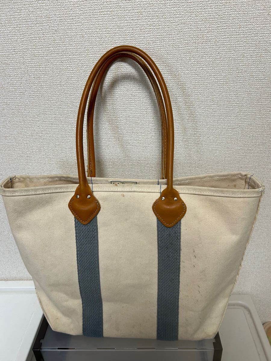 激レア ファクトリーストアタグ 80s L L Bean レザーハンドル トート