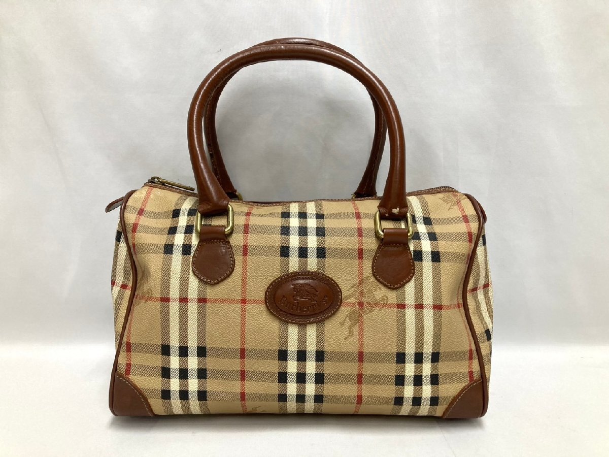 BURBERRY ボストンバッグ ハンドバッグ ノバチェック シャドーホース