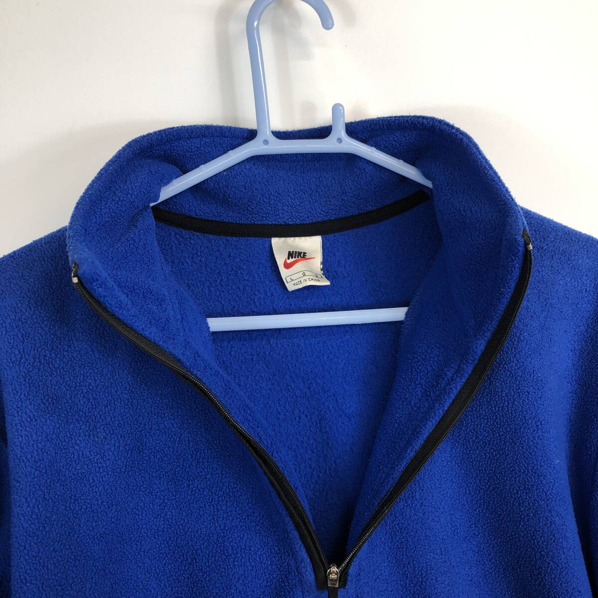 90s NIKE ナイキ ハーフジップ フリースプルオーバー ブルー ブラック